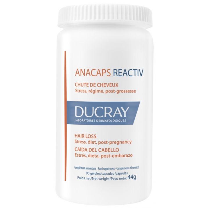 Anacaps reactiv pour cheveux et ongles Ducray - boîte de 3x30 capsules à avaler