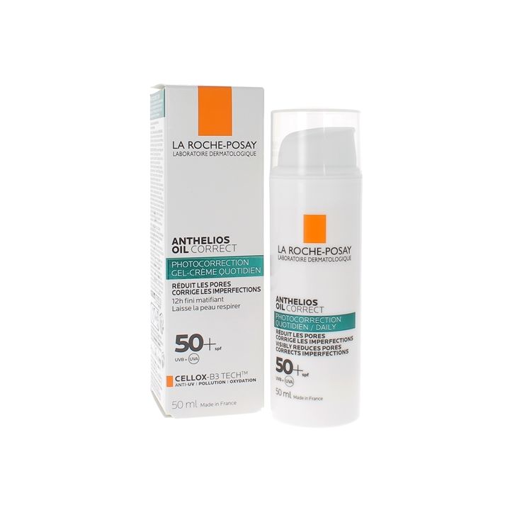 Anthelios oil correct photocorrection gel-crème quotidien La Roche-Posay SPF50+ - flacon pompe 50 ml