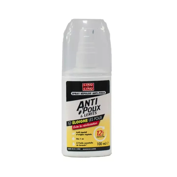 Spray répulsif anti-poux protection 12H Cinq sur Cinq - spray de 100ml