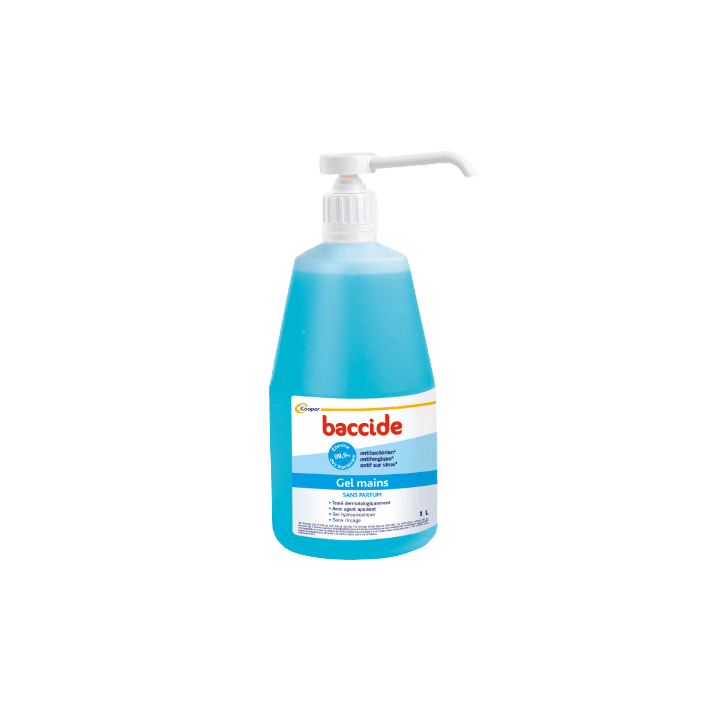 Gel main hydroalcoolique Baccide - Flacon pompe de 1 L