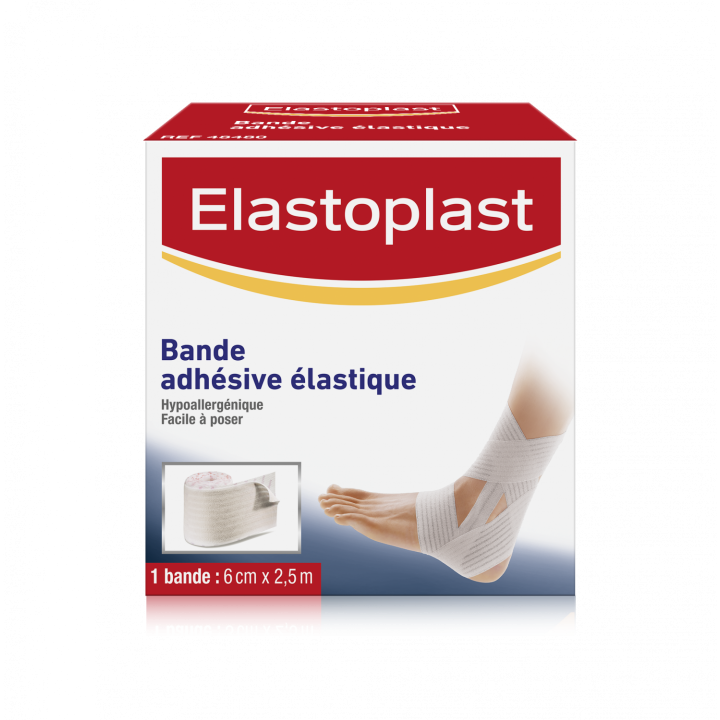 Bande adhésive élastique sport Elastoplast - bande de 6 cm x 2,5 cm