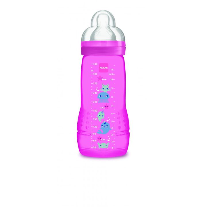 Biberon Easy Active 2ème âge 6 mois et + Mam - 1 biberon de 330 ml