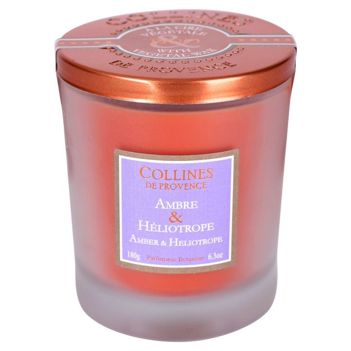 Bougie parfumée Ambre & Héliotrope Collines de Provence - bougie de 180g