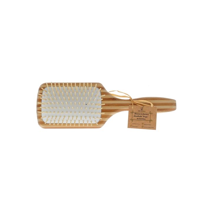 Brosse à cheveux démêlante large en bambou Cap Bambou - une brosse