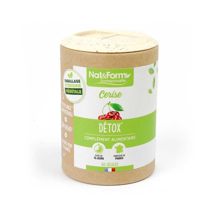 Cerise queues Ecoresponsable Nat&Form - boite de 60 gélules