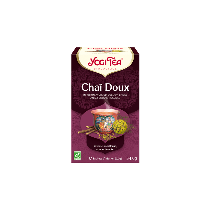 Chaï doux bio Yogi Tea - boite de 17 sachets