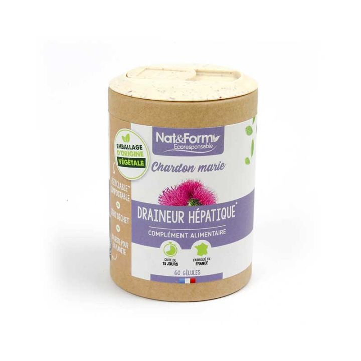 Chardon marie Ecoresponsable Nat&Form - boite de 66 gélules