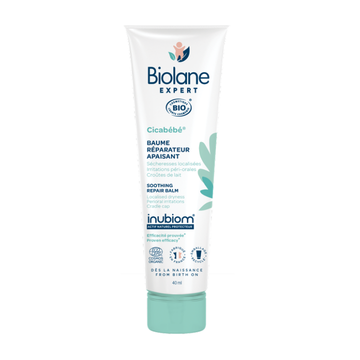 Cicabébé Baume réparateur apaisant bio Biolane Expert - tube de 40ml
