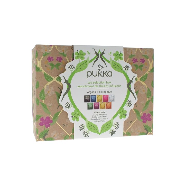 Coffret découverte de thés et infusions Pukka - boîte de 45 sachets bio