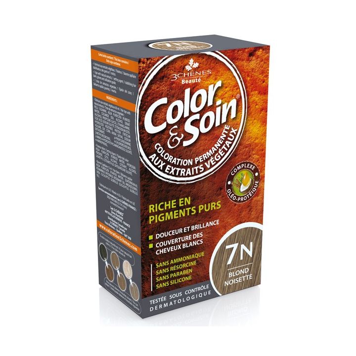 Color & soin coloration permanente Blond noisette 7N Les 3 chênes - 1 kit