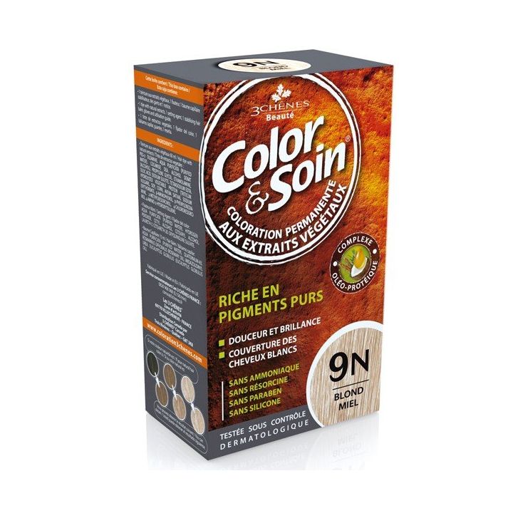 Color & soin coloration permanente Blond miel 9N Les 3 chênes - 1 kit