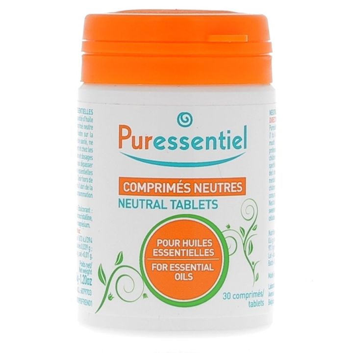 Comprimés neutres pour huiles essentielles Puressentiel - boite de 30 comprimés