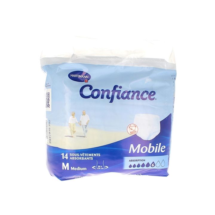 Confiance mobile absorption 6 taille M - 14 sous-vêtements absorbants