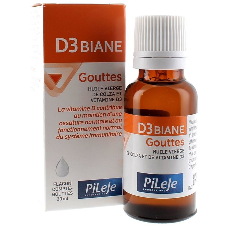 D3 biane gouttes Pileje - flacon de 20 ml