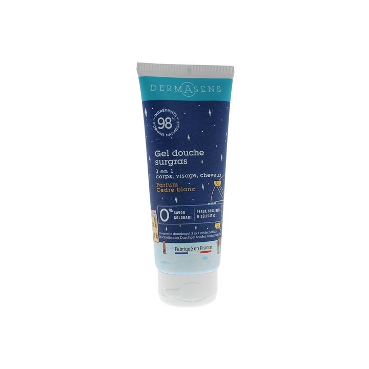 Dermasens Gel douche surgras parfum cèdre blanc Marque verte - tube de 100ml