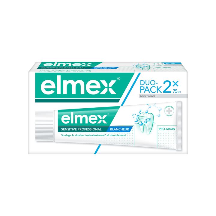 Dentifrice Sensitive professional blancheur Elmex - 2 tubes de 75 ml