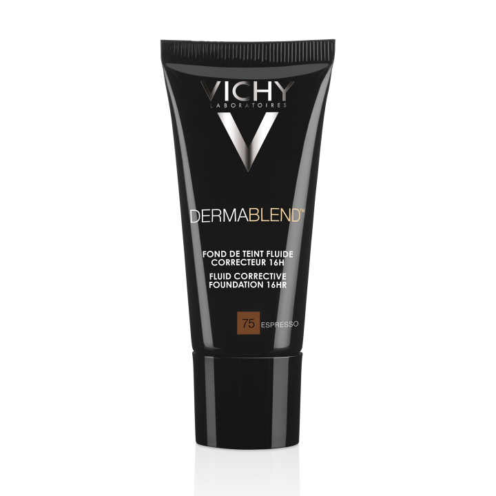 Dermablend fond de teint correcteur fluide 16H Espresso 75 Vichy - Tube de 30 ml