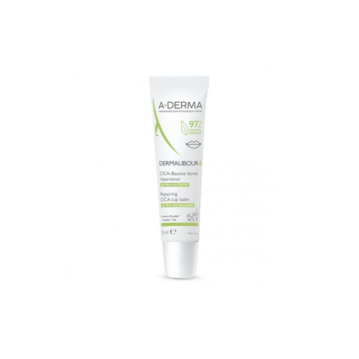 Dermalibour+ Cica-Baume lèvres réparateur A-Derma - tube de 15ml
