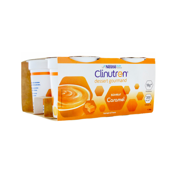 Dessert gourmand saveur caramel clinutren Nestlé - lot de 4x200g