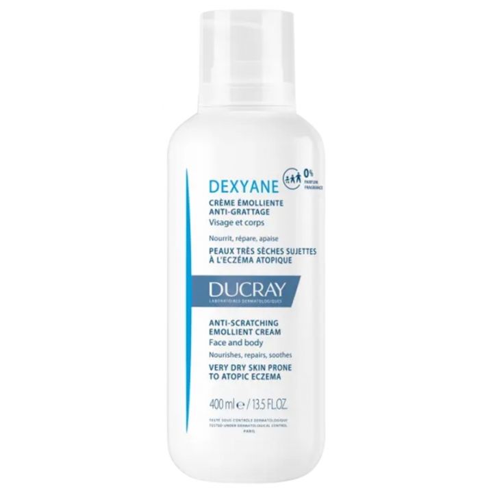 Dexyane Crème émolliente anti-grattage Ducray - flacon pompe de 400 ml