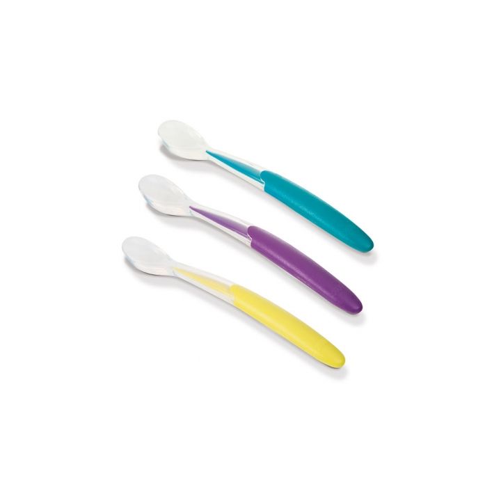 Easy Learning Cuillères douces silicone dès 4 mois NUK - lot de 3 cuillères