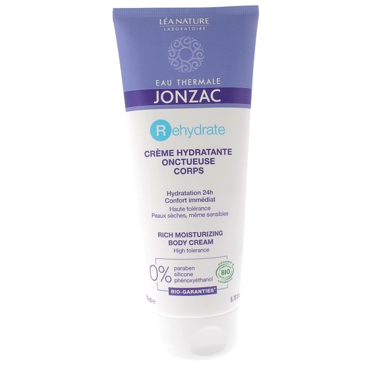Eau de jonzac rehydrate crème hydratante onctueuse corps bio - tube de 200 ml