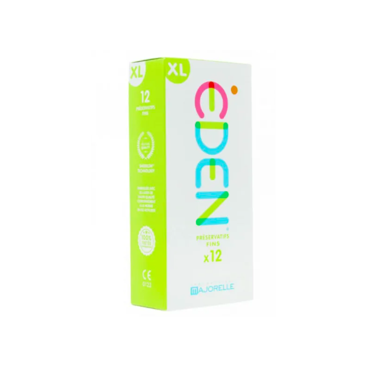 Eden Préservatifs fins Laboratoire Majorelle - boîte de 12 préservatifs taille XL
