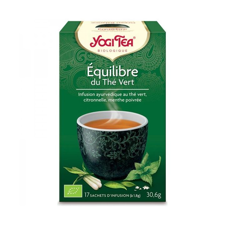 Equilibre du thé vert BIO Yogi Tea - boite de 17 sachets 