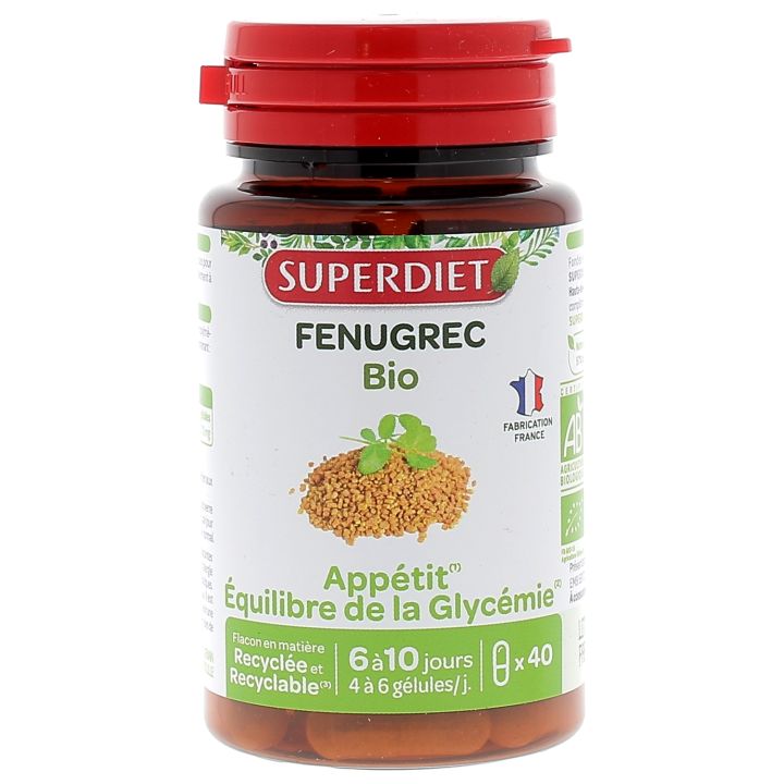 Fenugrec bio Super Diet - boite de 40 gélules