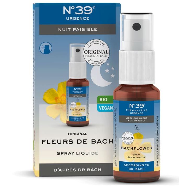 Fleurs d'E. Bach nuit paisible N°39 Lemon pharma - spray liquide 20 ml