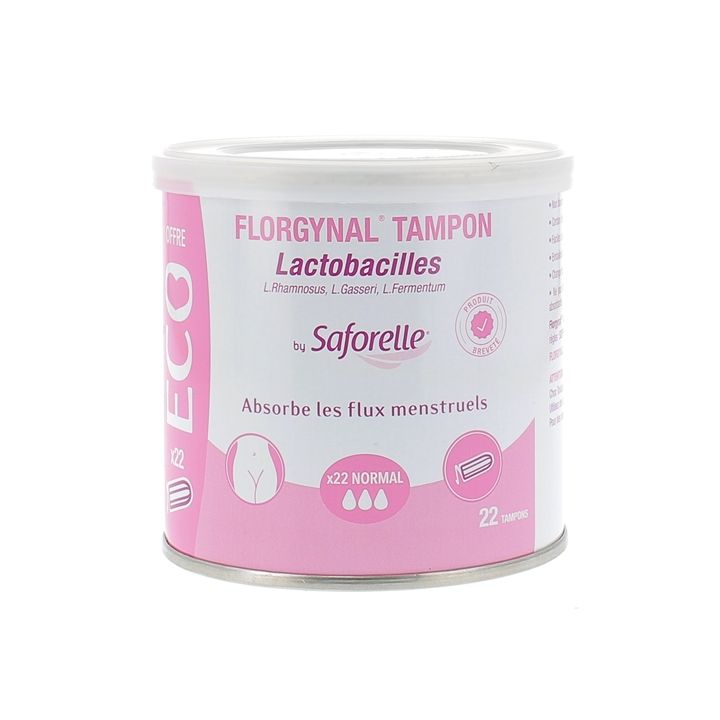 Florgynal tampon probiotique normal format éco Saforelle - boîte de 22 tampons
