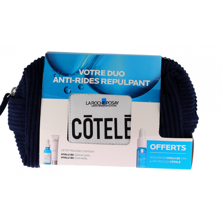 Trousse duo anti-rides repulpant La Roche-Posay - coffret de 2 produits + sérum hyalu B5 10ml offert