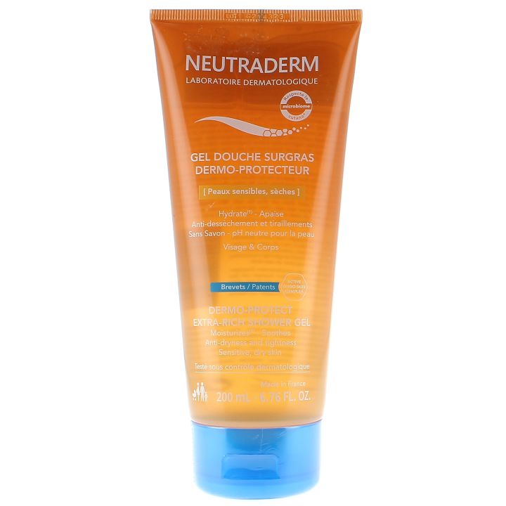 Gel douche surgras dermo-protecteur Neutraderm - tube de 200ml