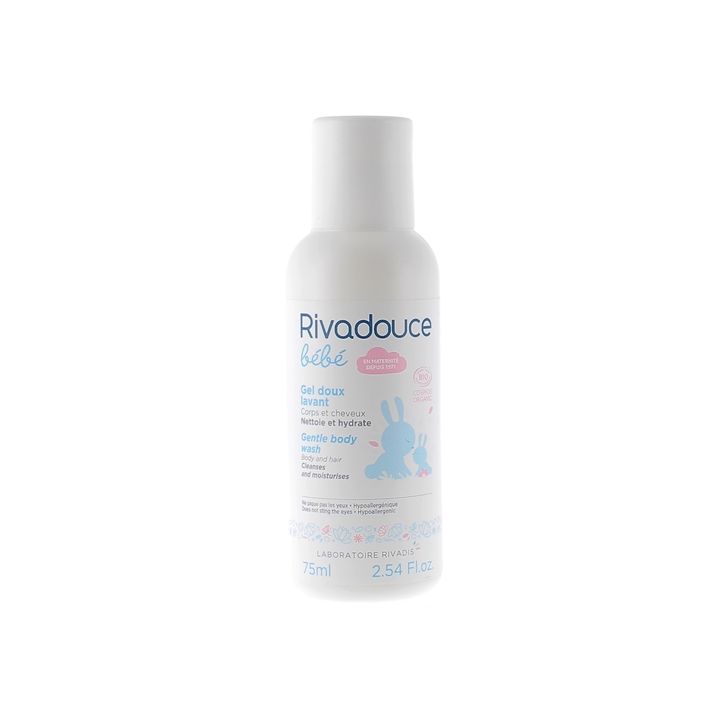 Gel doux lavant bébé bio Rivadouce - flacon de 75 ml
