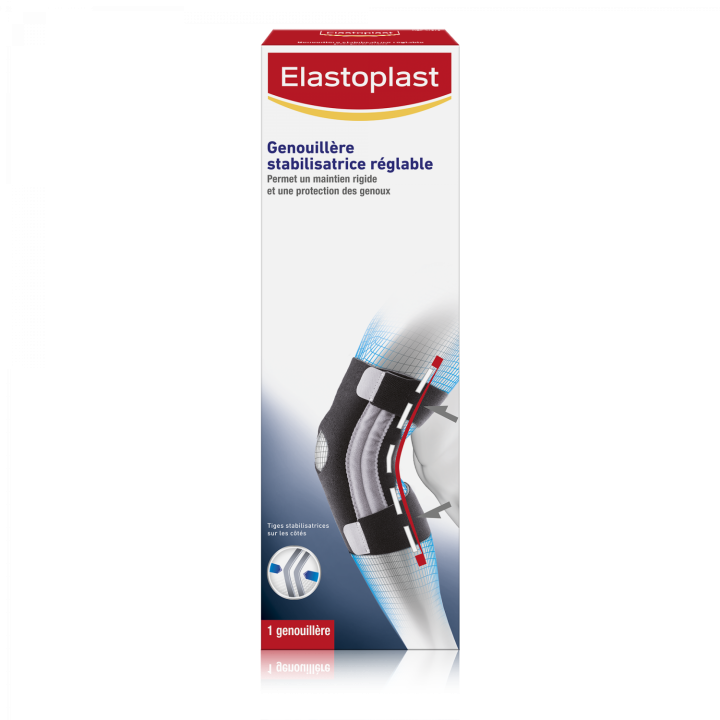 Genouillère stabilisatrice réglable sport Elastoplast - 1 genouillère ajustable taille unique