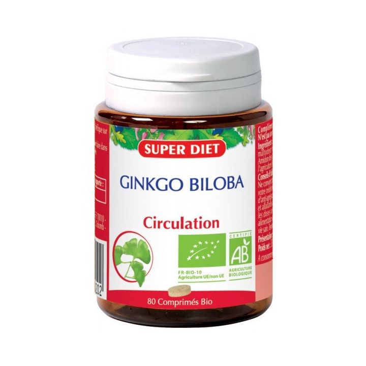 Ginkgo biloba Bio Super Diet - boite de 80 comprimés