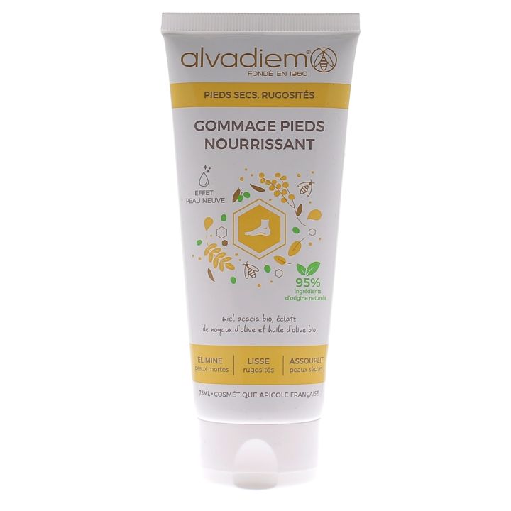 Gommage pieds nourrissant Alvadiem - tube de 75 ml