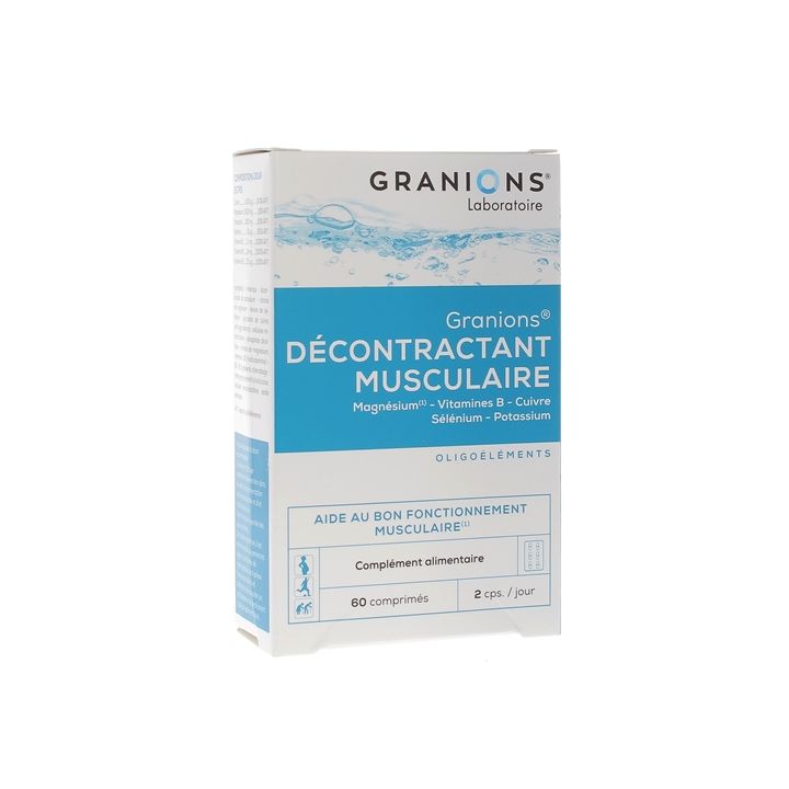 Décontractant musculaire Granions - boîte de 60 comprimés