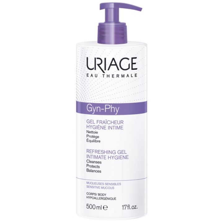 Gyn-phy toilette intime gel fraîcheur Uriage - flacon-pompe de 500ml