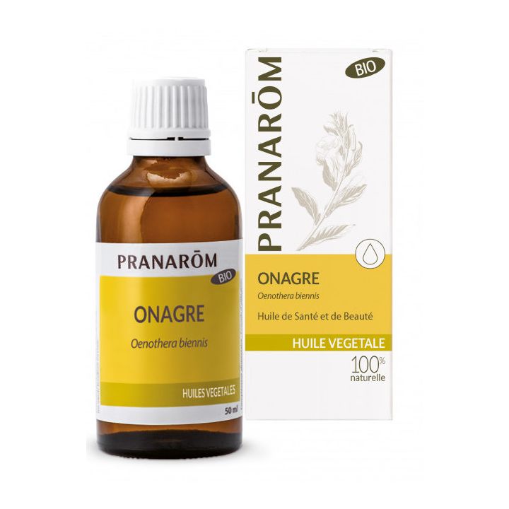 Huile végétale d'Onagre bio Pranarôm - flacon de 50 ml