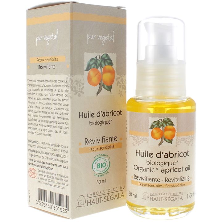 Huile d'Abricot Bio Revivifiante Laboratoire Haut-Ségala - flacon de 50 ml