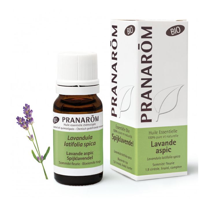 Huile essentielle Lavande aspic Bio (Lavandula spica) Pranarom - flacon de 10 ml
