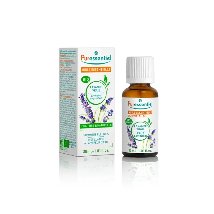 Huile essentielle bio lavande vraie Puressentiel - flacon de 30 ml