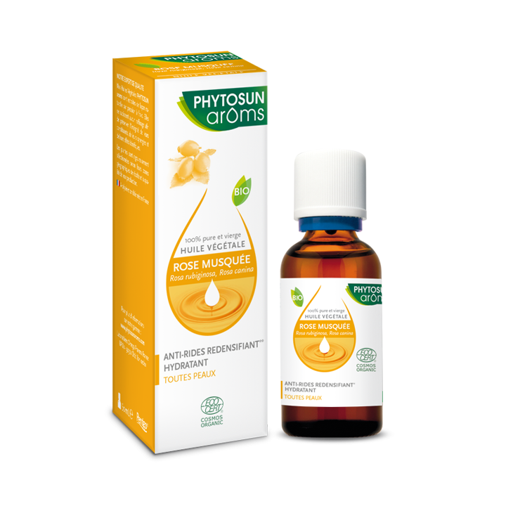 Huile végétale à la rose musquée Phytosun Arôms - flacon de 50 ml