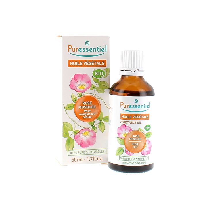 Huile végétale bio de rose musquée Puressentiel - flacon de 50 ml