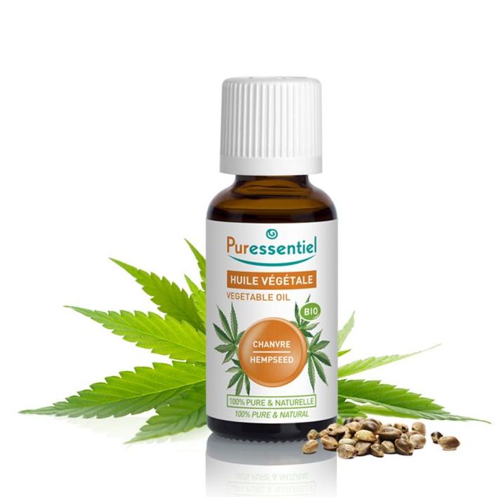 Huile végétale de chanvre bio Puressentiel - flacon de 50 ml