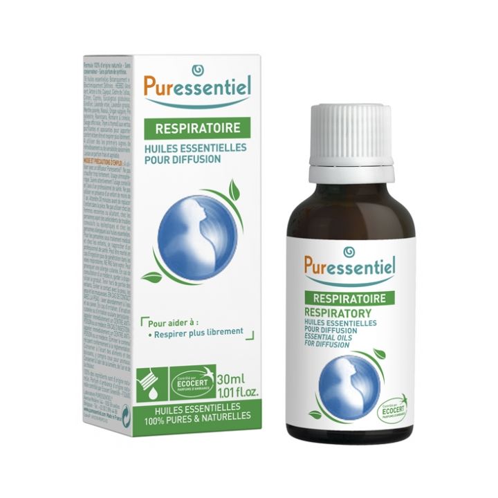 Huiles essentielles pour diffusion Diffuse Respi Puressentiel - flacon de 30 ml