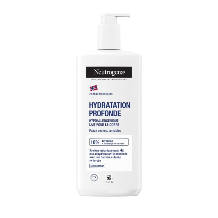 Hydratation Profonde Lait corps hypoallergénique Neutrogena - flacon-pompe de 400ml