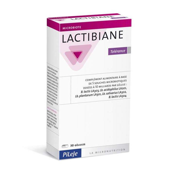 Lactibiane Tolérance Pileje - boite de 30 gélules de 560 mg