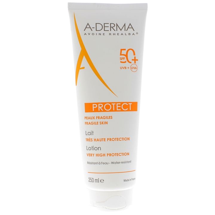 Lait Protect Très Haute Protection SPF 50+ A-Derma - tube de 250 ml